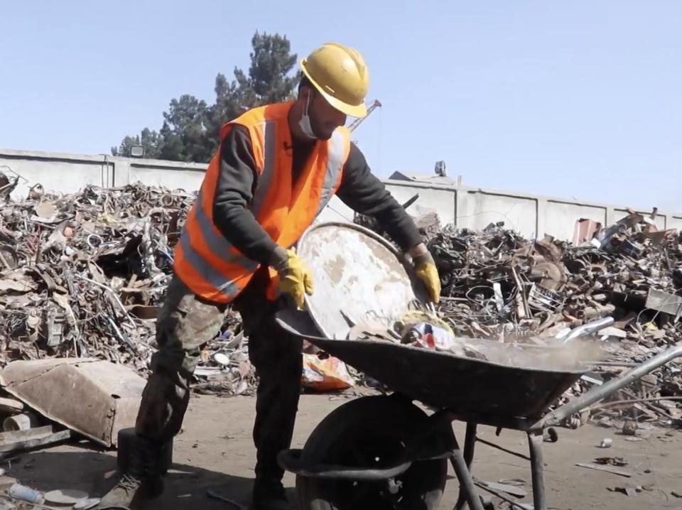 Omid Bashir is a worker at Deli Steel Mill Factory in Kabul.