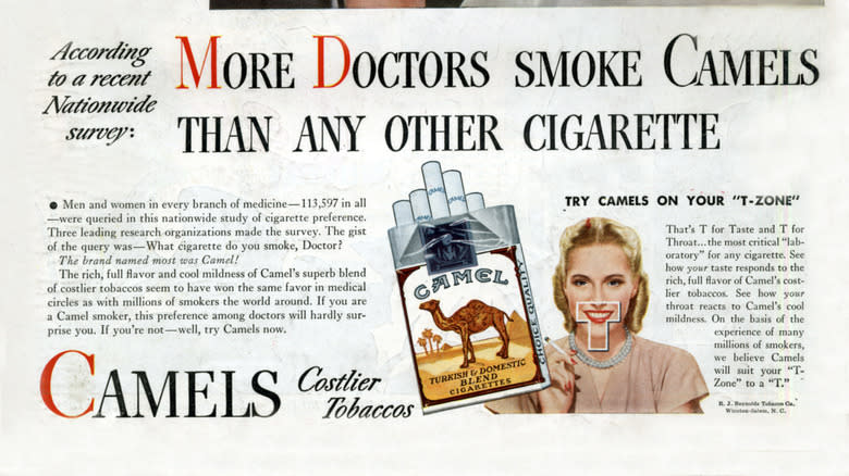 Midcentury ad for cigarettes