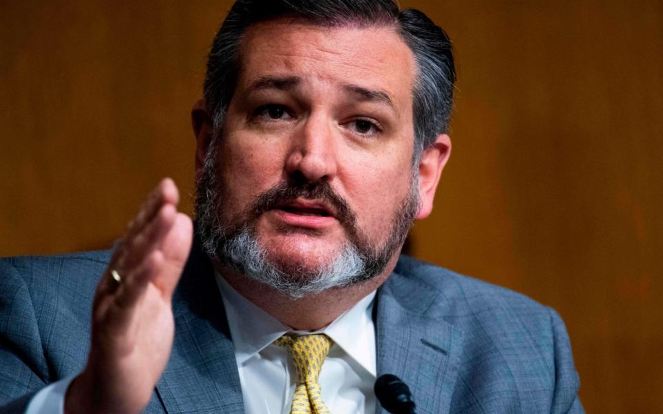 Ted Cruz, R-Texas, asks a question during the Senate Judiciary Committee hearing titled Police Use of Force and Community Relations, in Dirksen Senate Office Building in Washington, DC - AFP 