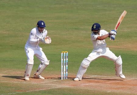 Cricket - India v England - Fourth Test cricket match - Wankhede Stadium, Mumbai, India - 10/12/16. India's Virat Kohli plays a shot. REUTERS/Danish Siddiqui