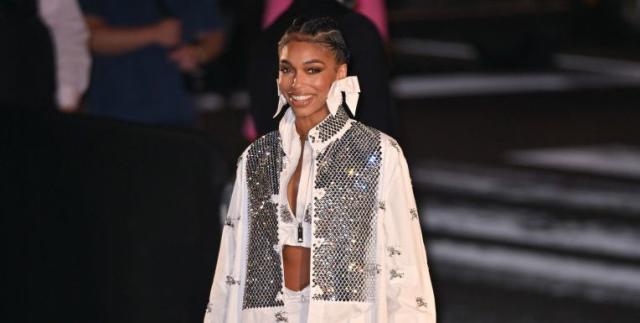 Lori Harvey Ditches the Pants in a High-Fashion Sweater Set and