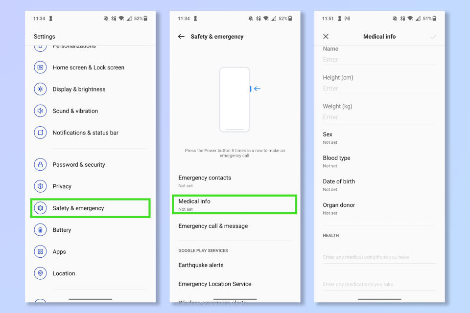 A screenshot showing how to perform various hidden features on Android