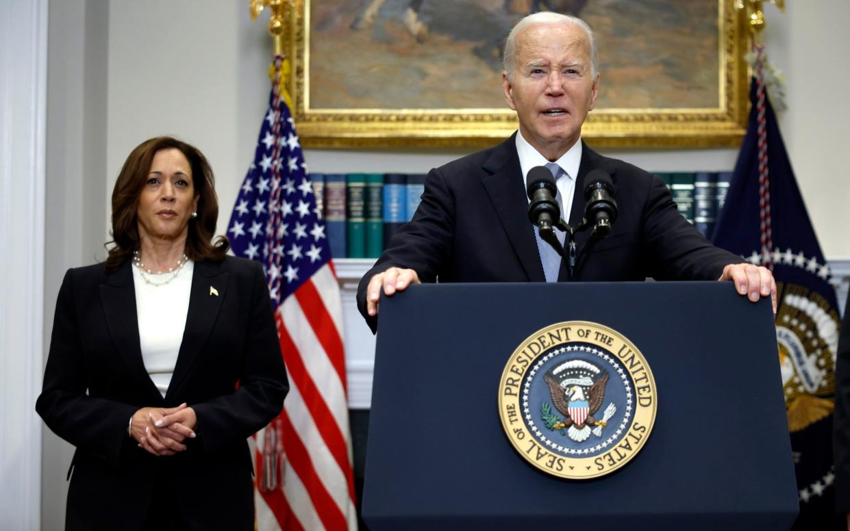 U.S. President Joe Biden with Kamala Harris