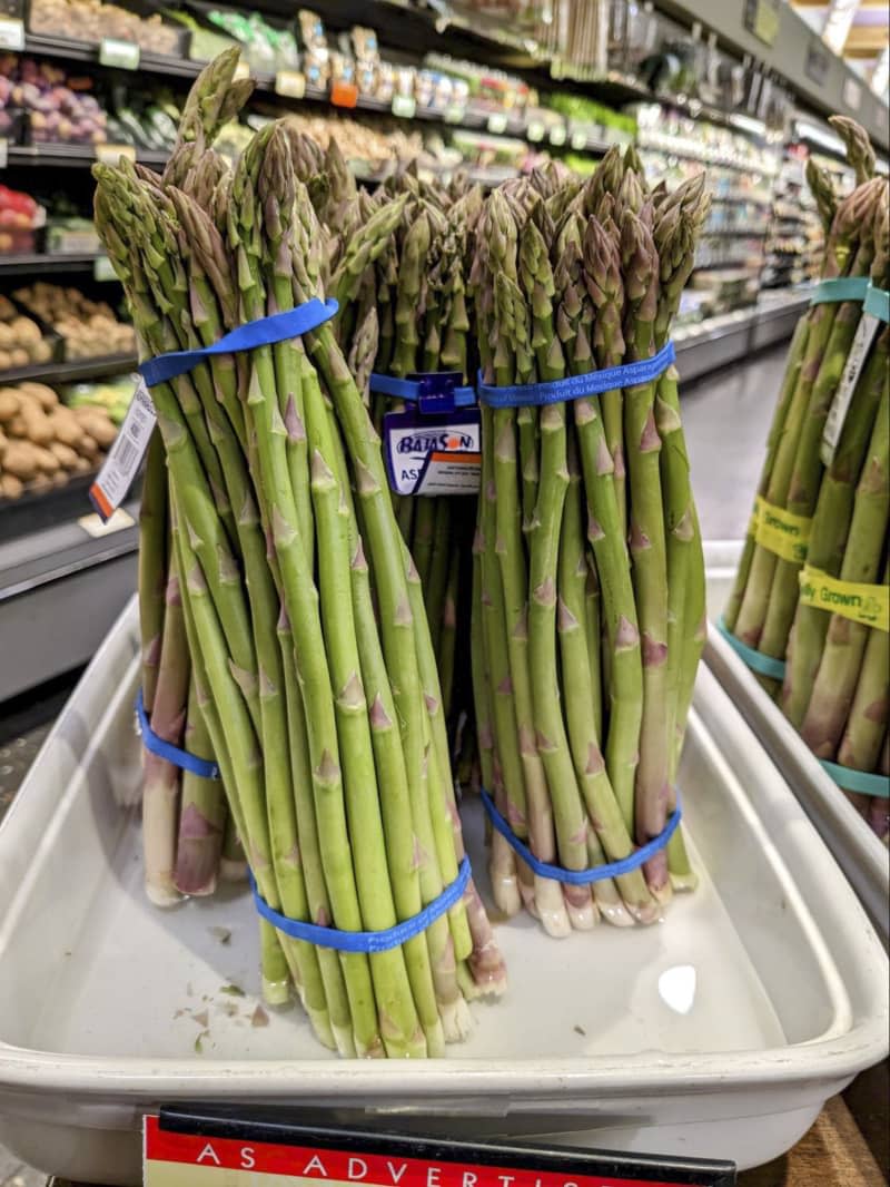 Asparagus in a grocery store.