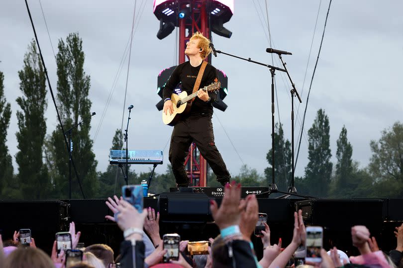 Ed Sheeran playing at Boucher Playing Fields in Belfast in 2022