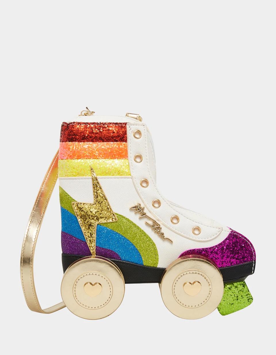 Betsey Johnson’s Rainbow multi bag. - Credit: Betsey Johnson