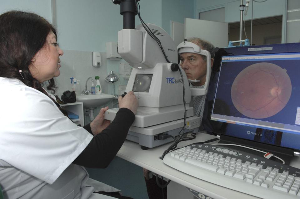 File: A retina examination.