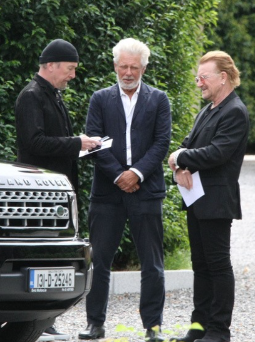 U2 at Sinead O'Connor's funeral