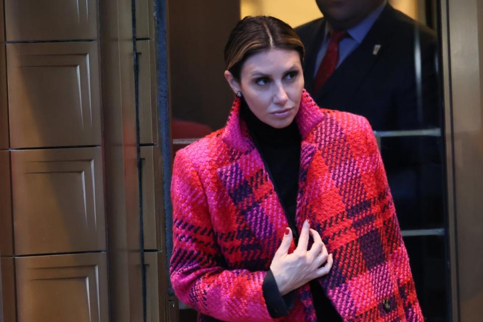 Alina Habba, attorney for former President Donald Trump leaves Manhattan Federal Court on January 18, 2024 in New York City (Getty Images)