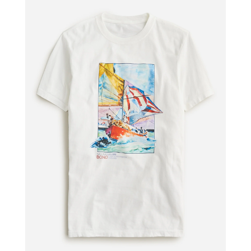 Willard Bond x J.Crew Made-in-the-USA graphic t-shirt in white