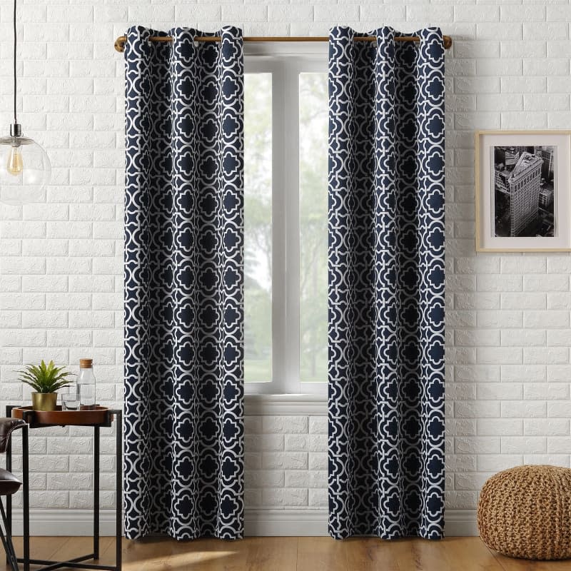 Wayfair Basics® Trellis Geometric Blackout Grommet Single Curtain Panel