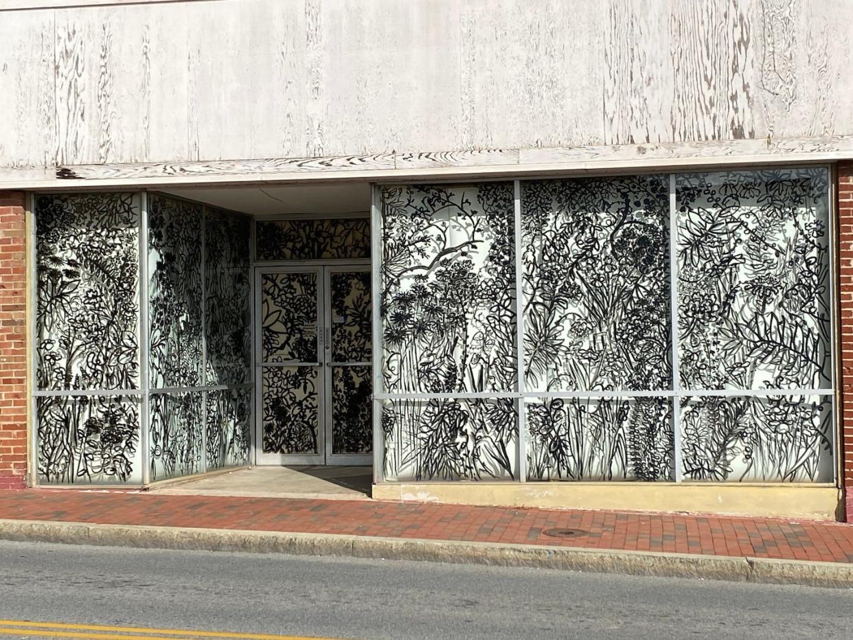 Barbara Bernstein's art work can be seen at 11 S Augusta Street. It's part of Staunton Outside Arts' Terrain Biennial,