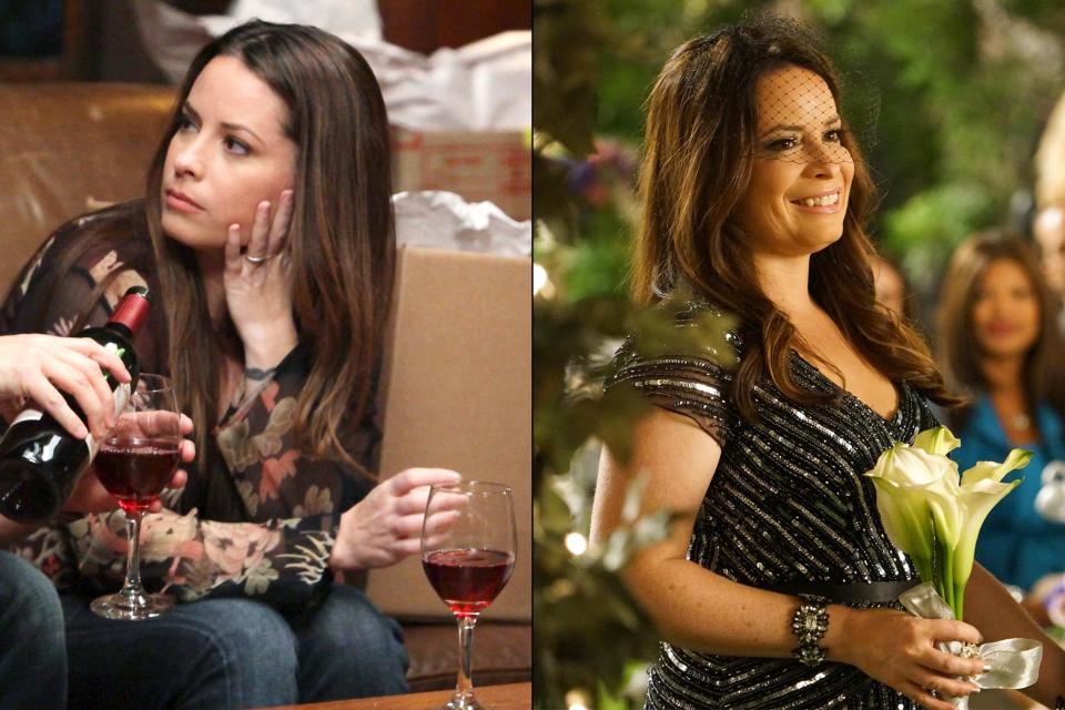 Holly Marie Combs as Ella Montgomery in Season 1 (left) and Season 7 (right)