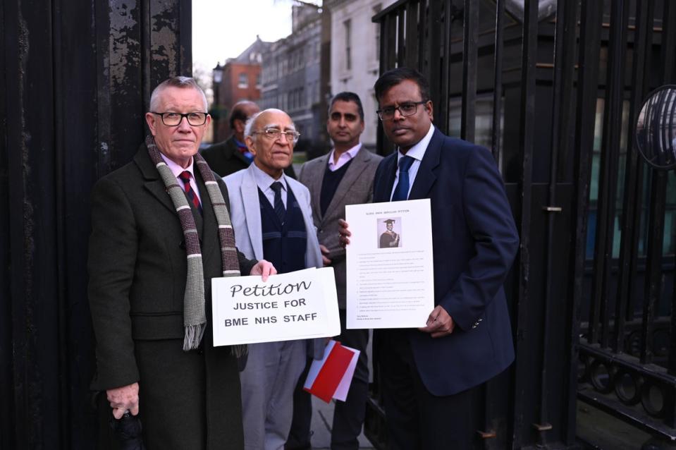 Terry Skitmore visited Downing Street as part of a campaign for an independent inquiry into the treatment of BAME staff in the NHS (Supplied)
