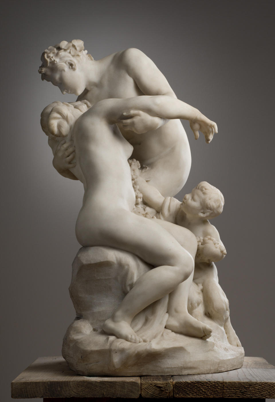 Jules Dalou, "Bacchus and Ariadne," 1894. Marble, 32 1/4 &times; 21 &times; 21 1/8 in.&nbsp; Clark Art Institute, 1996.3 (Photo: The Clark)