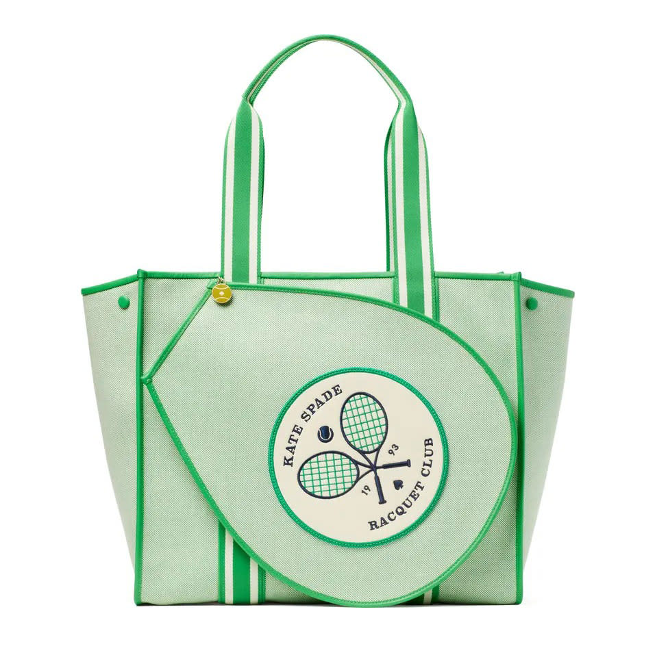 Kate Spade New York Courtside Tennis Large Canvas Tote