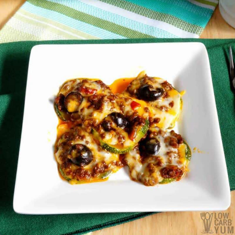 <p>Low Carb Yum</p><p>Ditch the chips for some healthier chili zucchini nachos!</p><p><strong>Get the recipe: </strong><a href="https://lowcarbyum.com/healthy-zucchini-nachos-baked/" rel="nofollow noopener" target="_blank" data-ylk="slk:Healthy Zucchini Nachos Baked With Chili;elm:context_link;itc:0;sec:content-canvas" class="link rapid-noclick-resp"><strong>Healthy Zucchini Nachos Baked With Chili </strong></a></p>