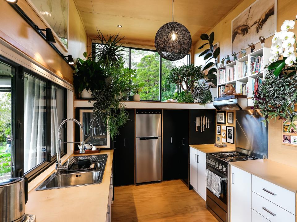 The kitchen, which is fully furnished.