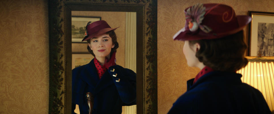 Emily Blunt as Mary Poppins in <i>Mary Poppins Returns</i>. (Photo: Disney)