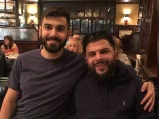 Sharif Salameh (left) with his brother, Houssein.