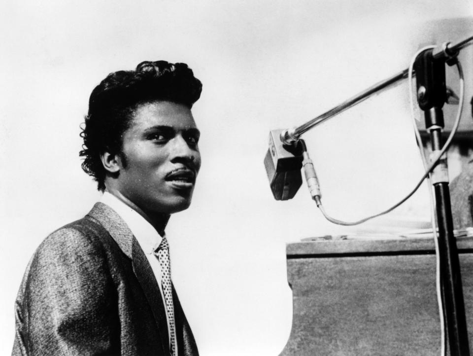 An undated portrait shows Little Richard in a recording studio (Photo by Echoes/Redferns)
