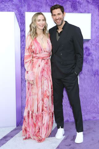 <p>Mike Coppola/Getty</p> Emily Blunt and John Krasinski at the New York premiere of 'If'