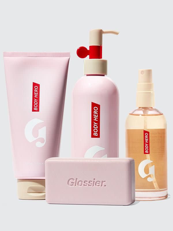 <p><strong>Glossier</strong></p><p>glossier.com</p><p><strong>$70.00</strong></p><p><a href="https://go.redirectingat.com?id=74968X1596630&url=https%3A%2F%2Fwww.glossier.com%2Fproducts%2Fthe-complete-body-hero-collection&sref=https%3A%2F%2Fwww.elle.com%2Fbeauty%2Fg42029082%2Fglossier-black-friday-cyber-monday-deals-2022%2F" rel="nofollow noopener" target="_blank" data-ylk="slk:Shop Now" class="link ">Shop Now</a></p><p> This is your sign to level up your body wash situation and treat yourself to this dermatologist-tested, cruelty-free luxe set that has a <a href="https://go.redirectingat.com?id=74968X1596630&url=https%3A%2F%2Fwww.glossier.com%2Fproducts%2Fbody-hero-daily-oil-wash&sref=https%3A%2F%2Fwww.elle.com%2Fbeauty%2Fg42029082%2Fglossier-black-friday-cyber-monday-deals-2022%2F" rel="nofollow noopener" target="_blank" data-ylk="slk:wash" class="link ">wash</a>, <a href="https://go.redirectingat.com?id=74968X1596630&url=https%3A%2F%2Fwww.glossier.com%2Fproducts%2Fbody-hero-daily-perfecting-cream&sref=https%3A%2F%2Fwww.elle.com%2Fbeauty%2Fg42029082%2Fglossier-black-friday-cyber-monday-deals-2022%2F" rel="nofollow noopener" target="_blank" data-ylk="slk:cream" class="link ">cream</a>, <a href="https://go.redirectingat.com?id=74968X1596630&url=https%3A%2F%2Fwww.glossier.com%2Fproducts%2Fbody-hero-dry-touch-oil-mist&sref=https%3A%2F%2Fwww.elle.com%2Fbeauty%2Fg42029082%2Fglossier-black-friday-cyber-monday-deals-2022%2F" rel="nofollow noopener" target="_blank" data-ylk="slk:mist" class="link ">mist</a>, and <a href="https://go.redirectingat.com?id=74968X1596630&url=https%3A%2F%2Fwww.glossier.com%2Fproducts%2Fbody-hero-exfoliating-bar&sref=https%3A%2F%2Fwww.elle.com%2Fbeauty%2Fg42029082%2Fglossier-black-friday-cyber-monday-deals-2022%2F" rel="nofollow noopener" target="_blank" data-ylk="slk:scrub" class="link ">scrub</a>.</p>