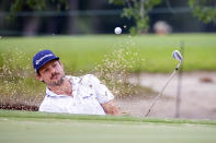 Doc Redman hits out of the bunker on the second green during the final round of the Palmetto Championship golf tournament in Ridgeland, S.C., Sunday, June 13, 2021. (AP Photo/Stephen B. Morton)