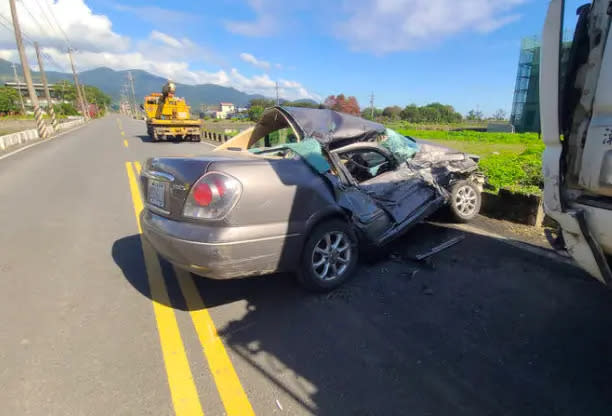 ▲宜蘭三星鄉發生一起死亡車禍，死者是82歲的人和村長廖熖。（圖／翻攝畫面）