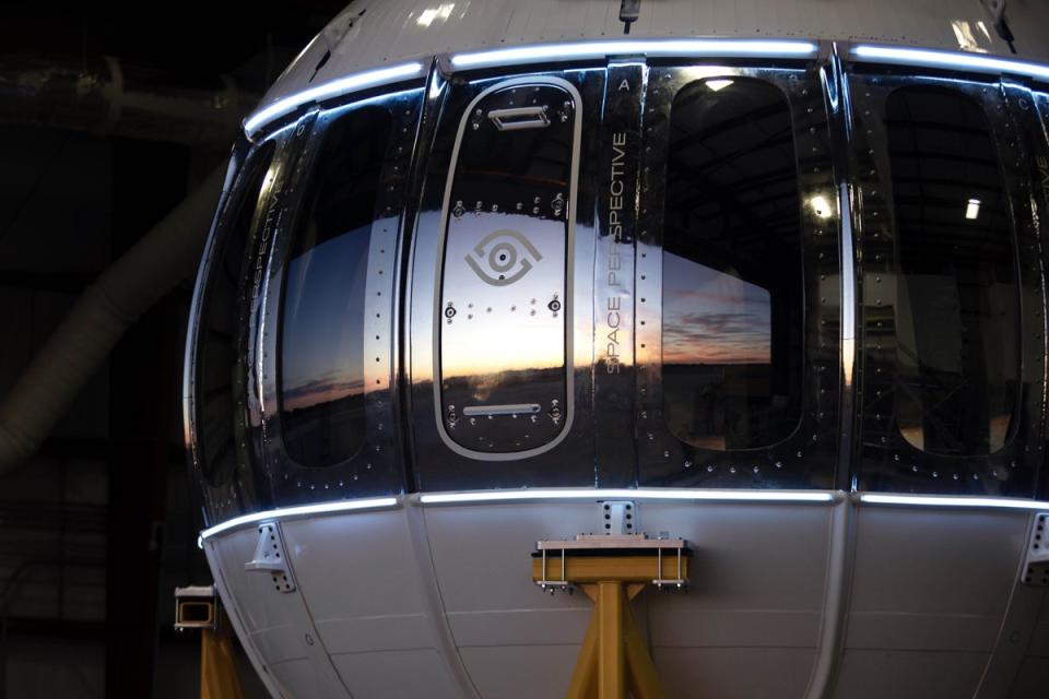 The capsule that will be taken to the edge of space under the flights (Space Perspective)