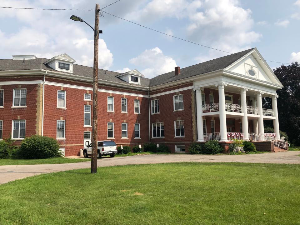 The front of the county home Portage Manor in South Bend is seen Aug. 1, 2023, the day after it closed.