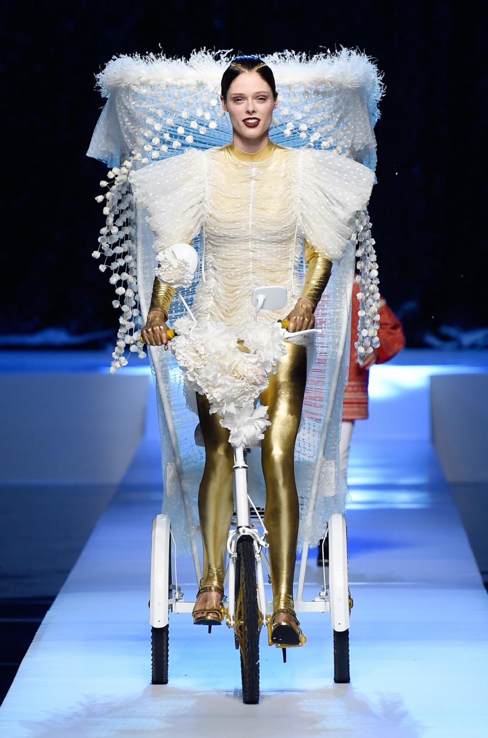 <p>Coco Rocha on the catwalk at haute couture Fashion Week in Paris (Rex features) </p>