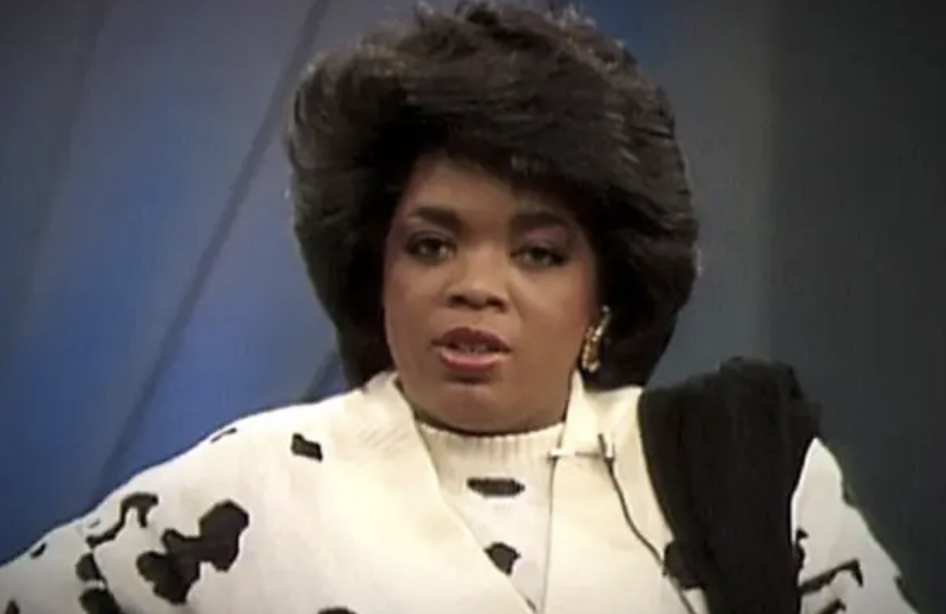 Oprah staring at the camera