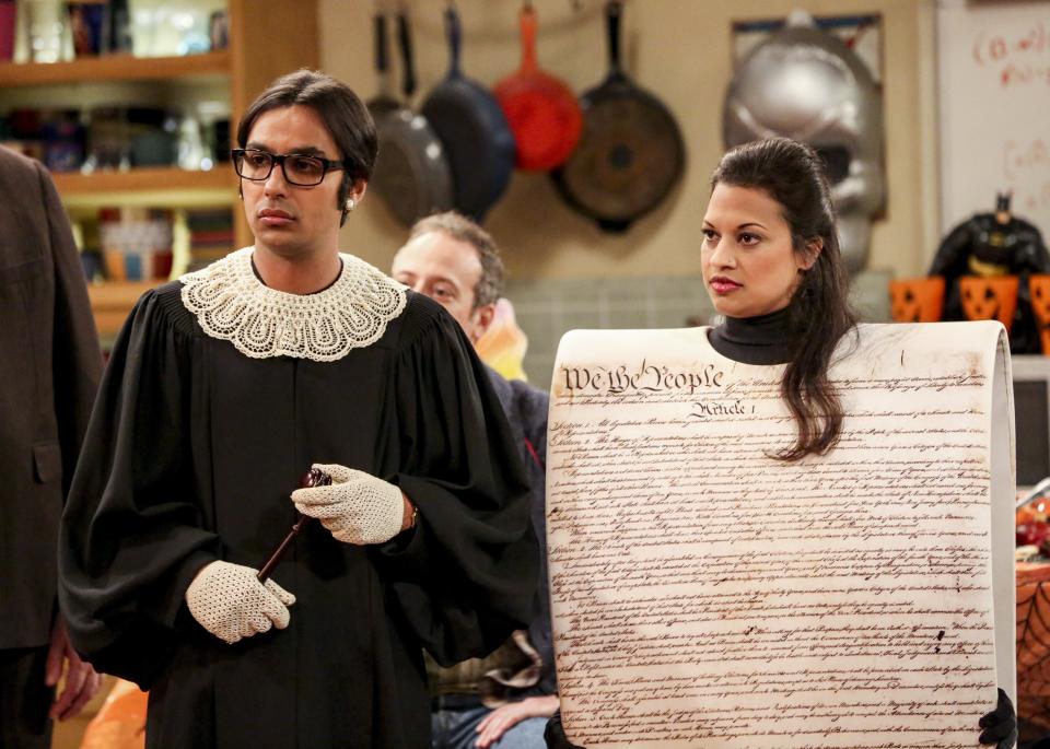 'The Big Bang Theory' executive producer Steve Holland explains those Halloween costumes in 'The Imitation Perturbation' and the inspiration behind the episode.