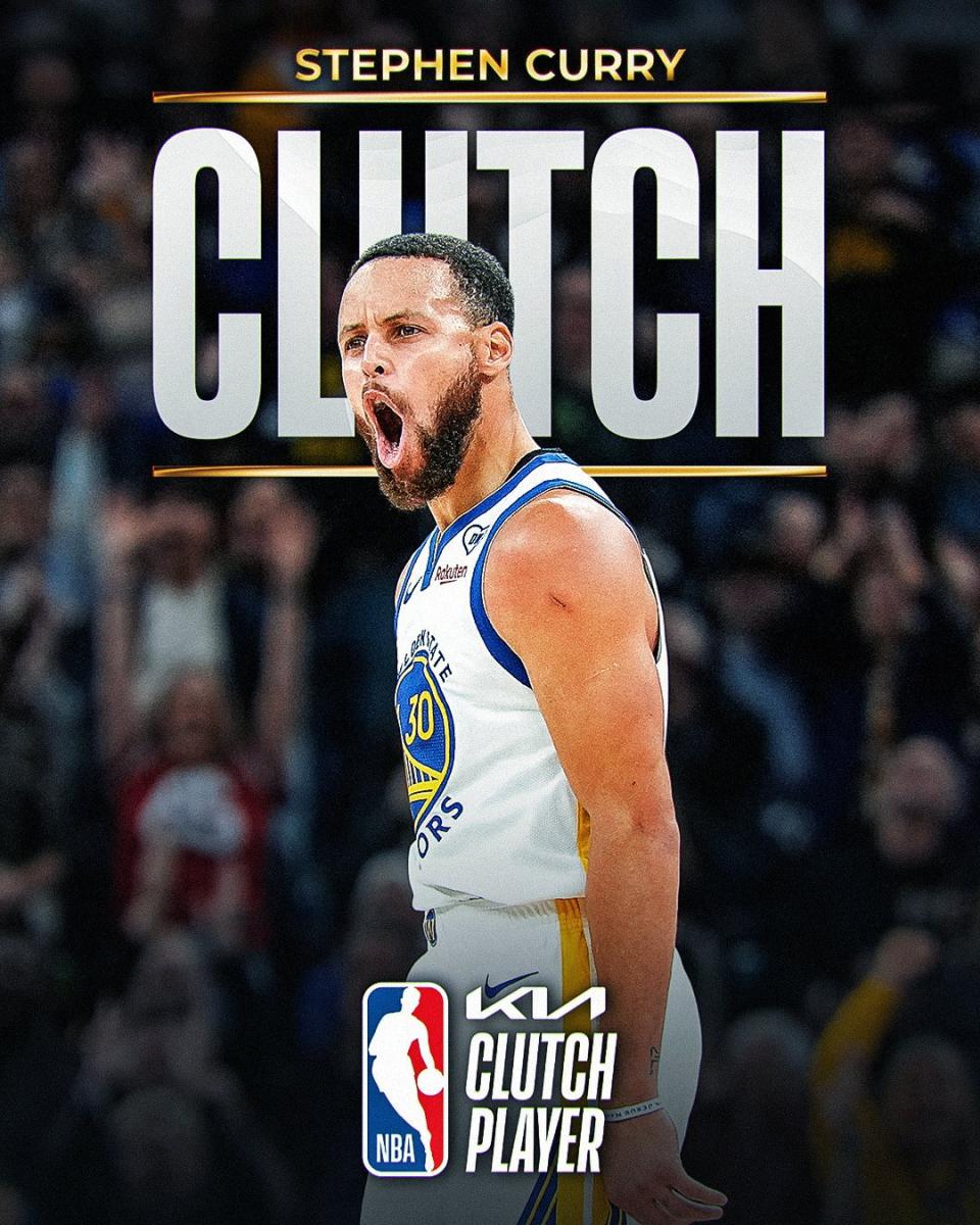 Stephen Curry獲得年度關鍵球員獎。（取自NBA X）