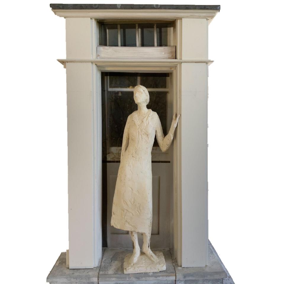 This model shows the planned statue by Penelope Jencks of writer and arts patron Mary Heaton Vorse that is due to be installed at Vorse's restored home on Provincetown's Commercial Street.