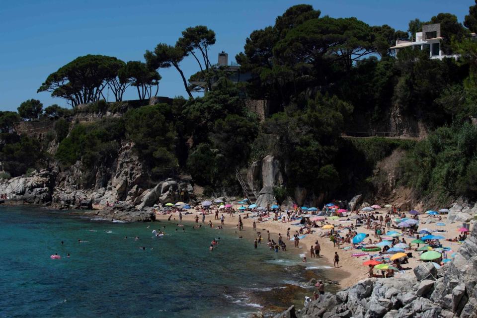 Spain has been forced to shut 55 beaches due to overcrowding (AFP via Getty Images)