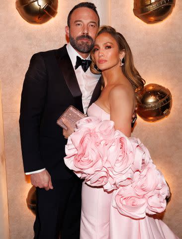 <p>Christopher Polk/Golden Globes 2024/Golden Globes 2024/Getty </p> Ben Affleck and Jennifer Lopez in January 2024