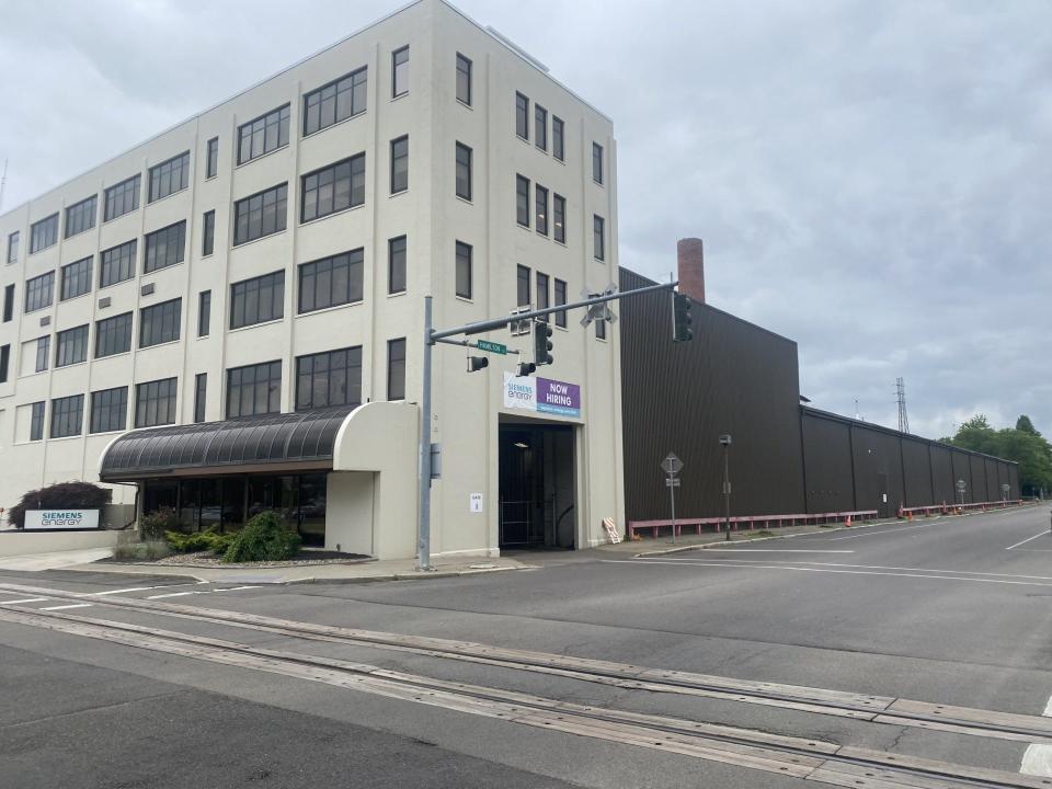 A view of the Siemens Energy buildings on Hamilton Street in Painted Post.  Senate Majority Leader Chuck Schumer hopes to attract a new high-speed rail manufacturing facility from Siemens Mobility to the Southern Tier.