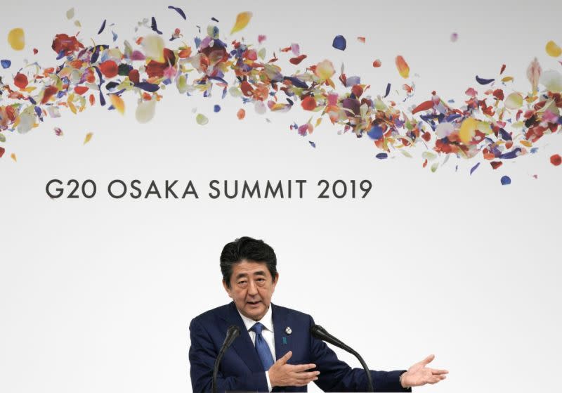 ▲安倍晉三任內日本首度主辦20國集團（G20）大阪峰會。（圖／美聯社／達志影像）