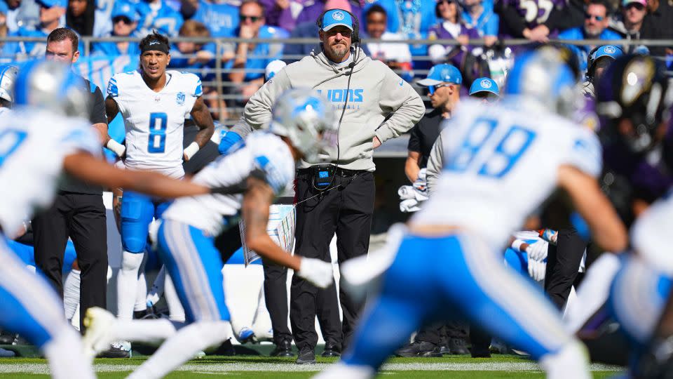 Campbell watches from the sideline during the second quarter of the Lions' game against the Baltimore Ravens at M&T Bank Stadium. - Mitch Stringer/USA TODAY Sports/Reuters