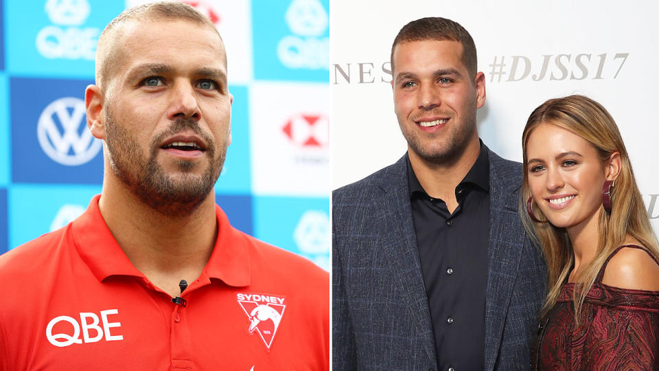 Buddy Franklin has put contract talks on hold until the end of the season amid reports he and wife Jesinta want to move to Queensland with their kids. Pic: Getty