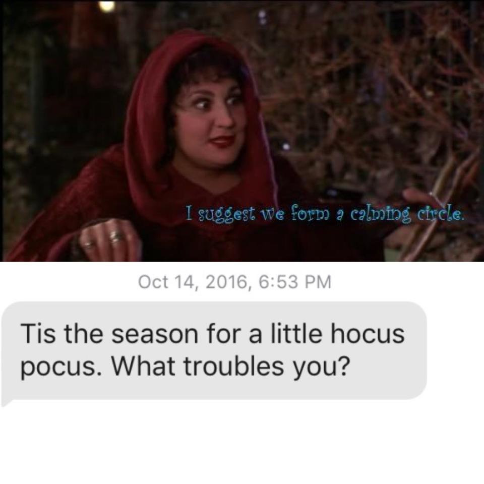 I messaged dudes on Tinder using only “Hocus Pocus” quotes and the results were… awkward