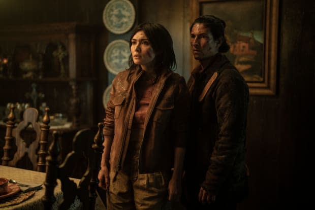 Daniella Pineda and Danny Ramirez as Idalia and Eric in "The Walking Dead" spinoff "Tales of the Walking Dead"<p>Curtis Bonds Baker/AMC</p>