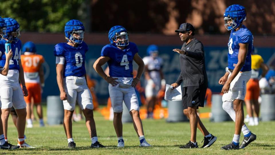 Offensive coordinator Bush Hamdan comes to Kentucky after one season running the offense at his alma mater, Boise State.