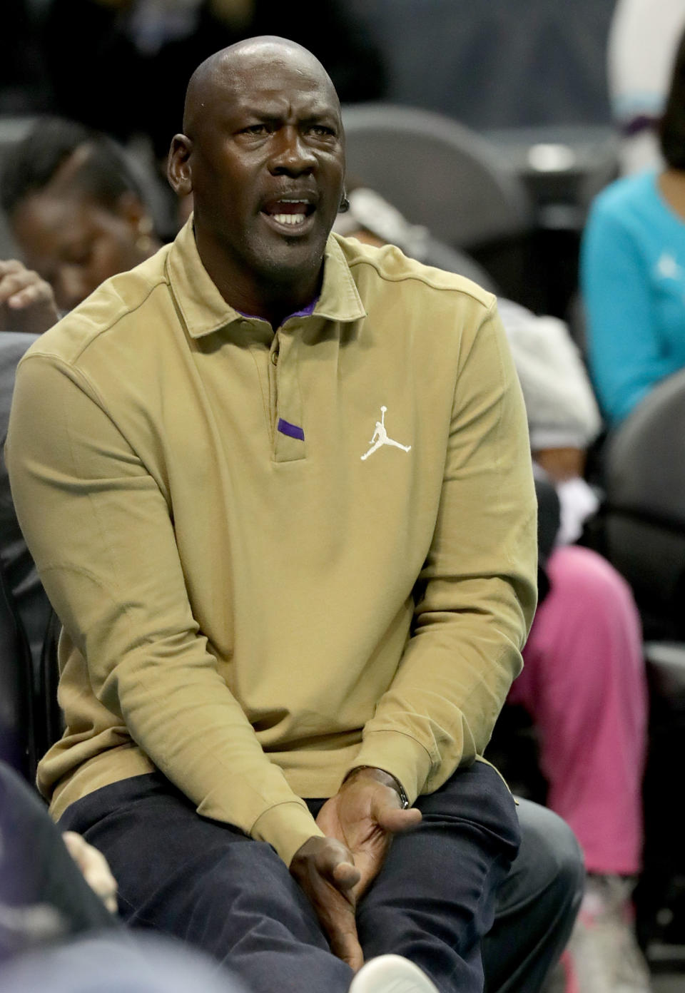 Michael Jordan At Basketball Game