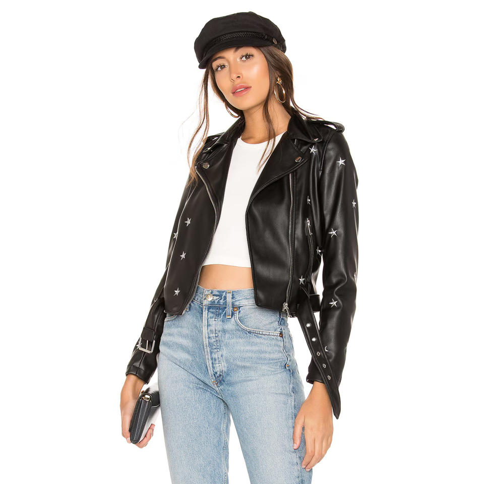 superdown Lydia Embroidered Moto Jacket