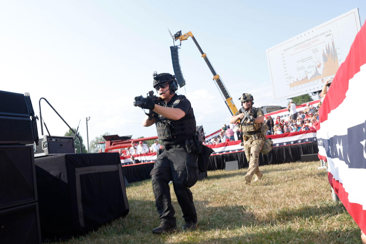 Police Law enforcement at Donald Trump rally  Anna Moneymaker/Getty Images