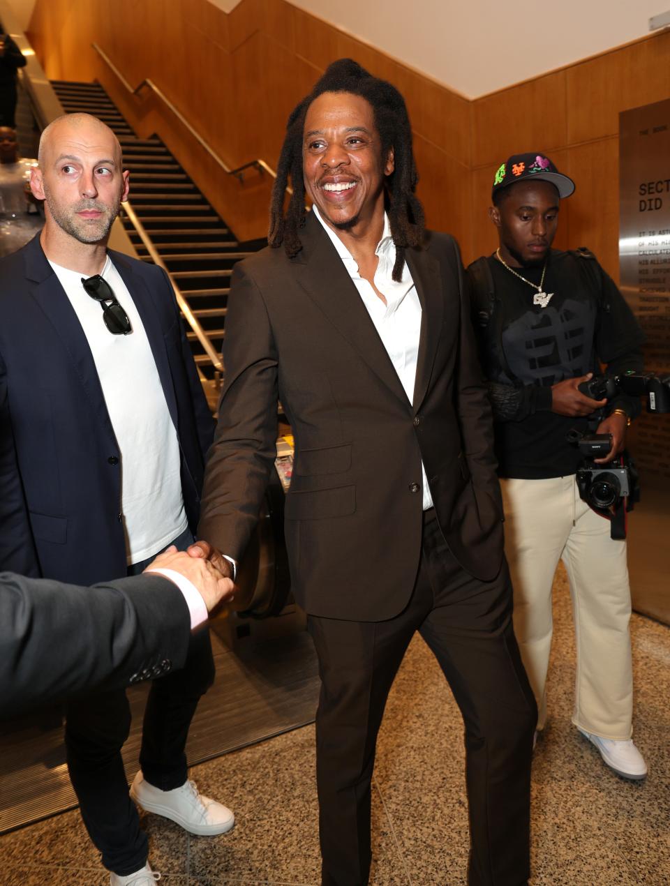 Jay-Z attends The Book of HOV: A Tribute Exhibition Honoring Jay-Z at Brooklyn Public Library's Central Library on July 13, 2023, in New York City.