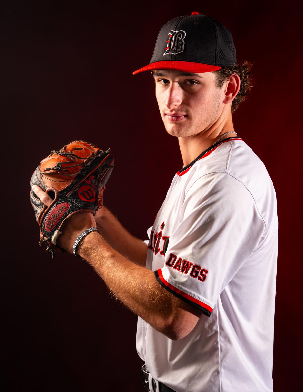 Bowie ace Cole Miller says the toughest part of being a pitcher is working out of slumps, he said, "when you are having a hard time finding the strike zone and you are trying to get back in your rhythm and compete." Pitchers must regain their rhythm to be successful, he said.